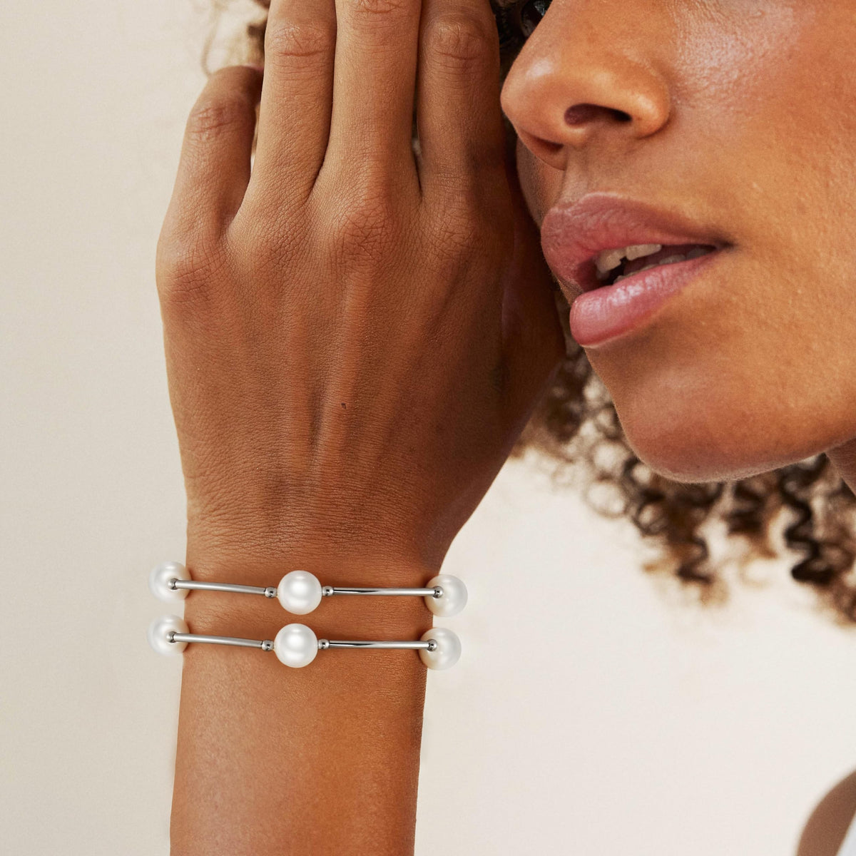 Elegance 11 designs Silver Blessing Bracelet 10mm Crystal White Pearl Bracelet Dainty Thin Tube For Women Simple Bridal Gifts For Friends And Loved