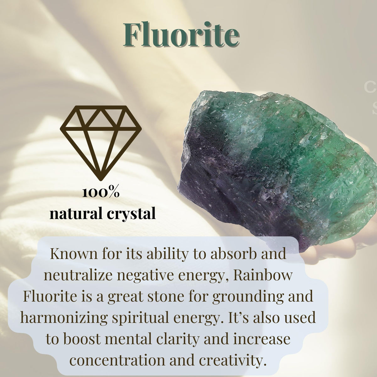 XIANNVXI Fluorite 1.8-2.2" Large Raw Crystals and Healing Stones Natural Rough Crystal Rocks for Decor Gifts Tumbling Cabbing Polishing Fountain Rocks 1PCS