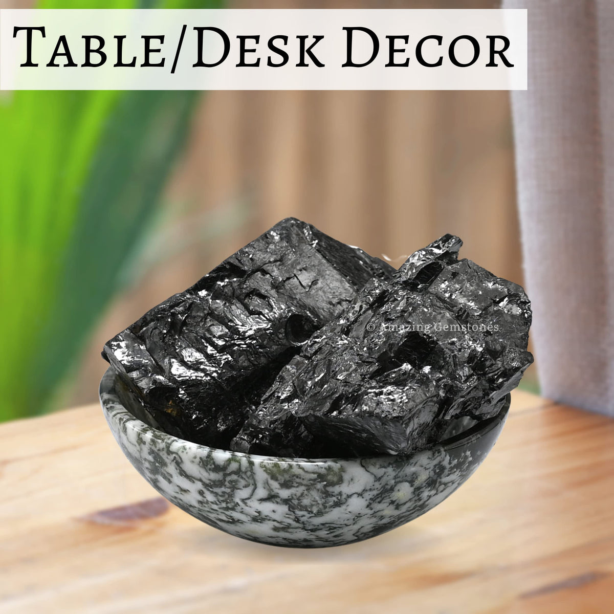 Amazing Gemstone Elite Shungite Raw Crystals and Healing Stones, 2 Pieces Natural Rocks for Tumbling and DIY Raw Stones and Crystals