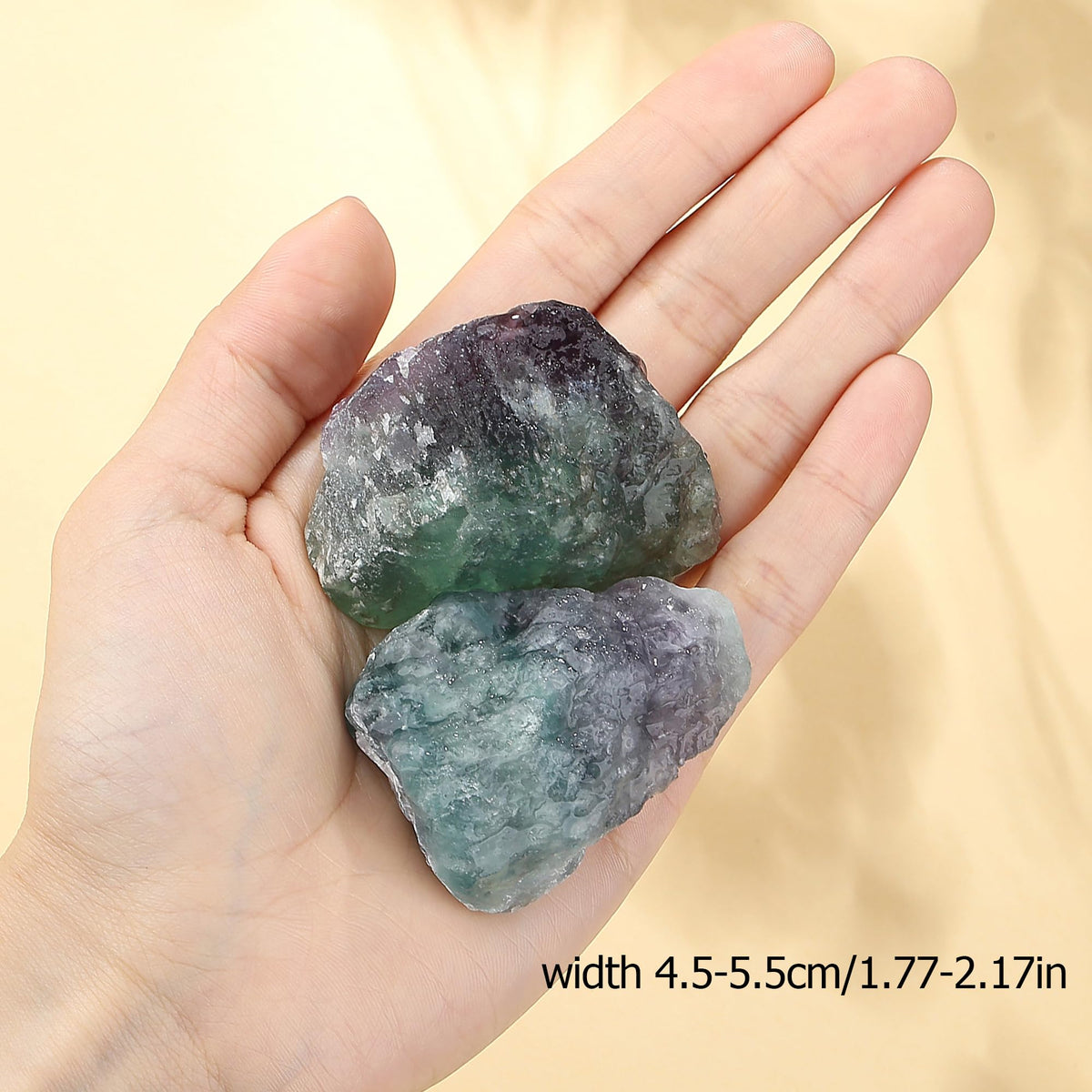XIANNVXI Fluorite 1.8-2.2" Large Raw Crystals and Healing Stones Natural Rough Crystal Rocks for Decor Gifts Tumbling Cabbing Polishing Fountain Rocks 1PCS