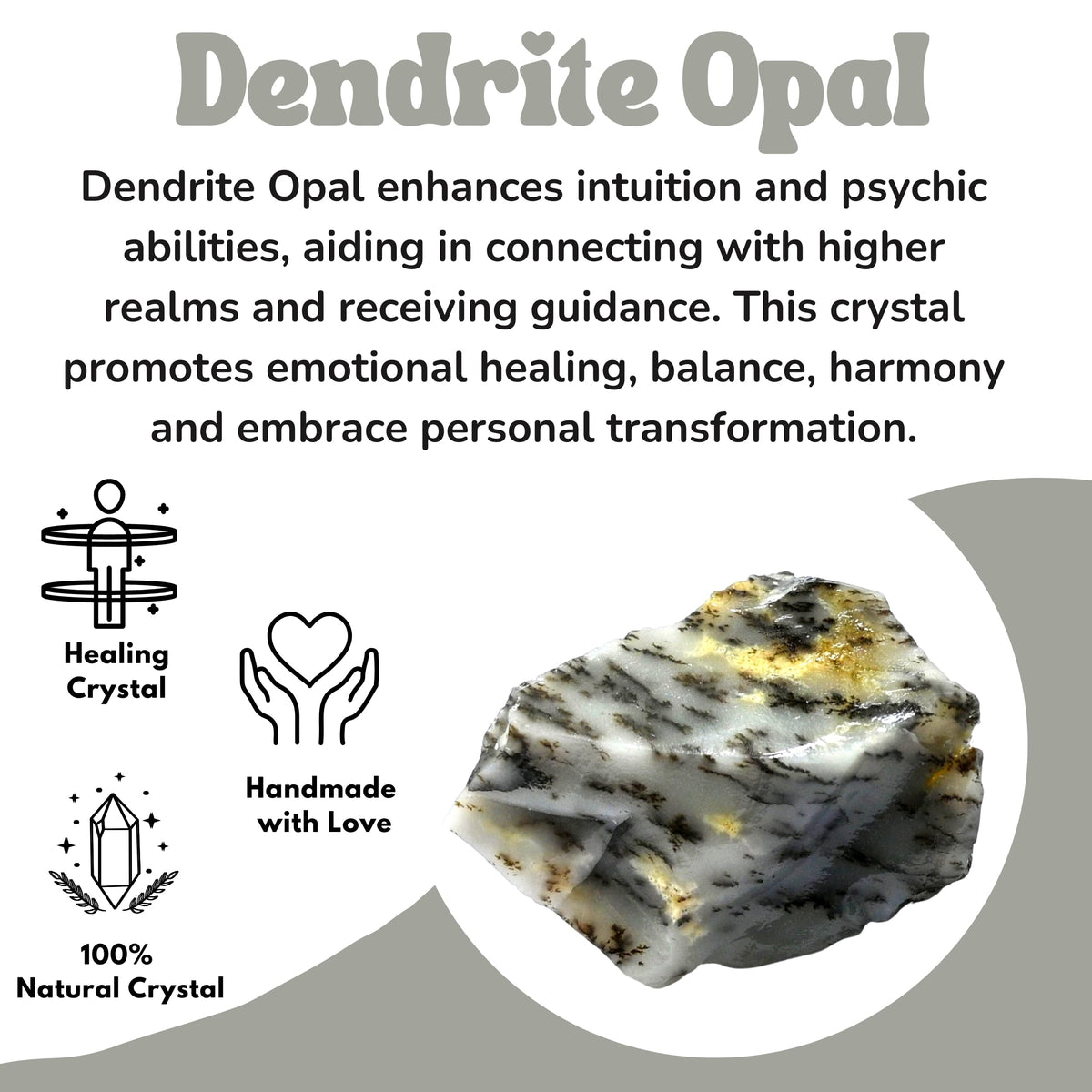 Amazing Gemstone Dendrite Opal Raw Crystals and Healing Stones, Natural Rocks for Tumbling - DIY Raw Stones and Crystals, 2 Pieces