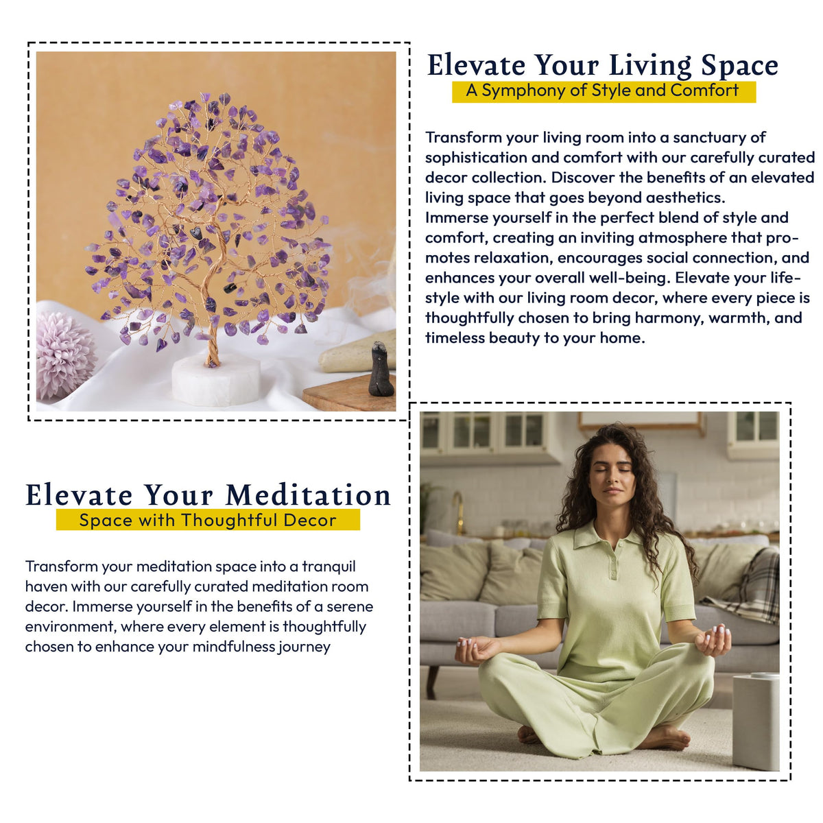 Amethyst Tree of Life - Crystal Chakra Tree for Positive Energy, Thoughtful Gift for Women