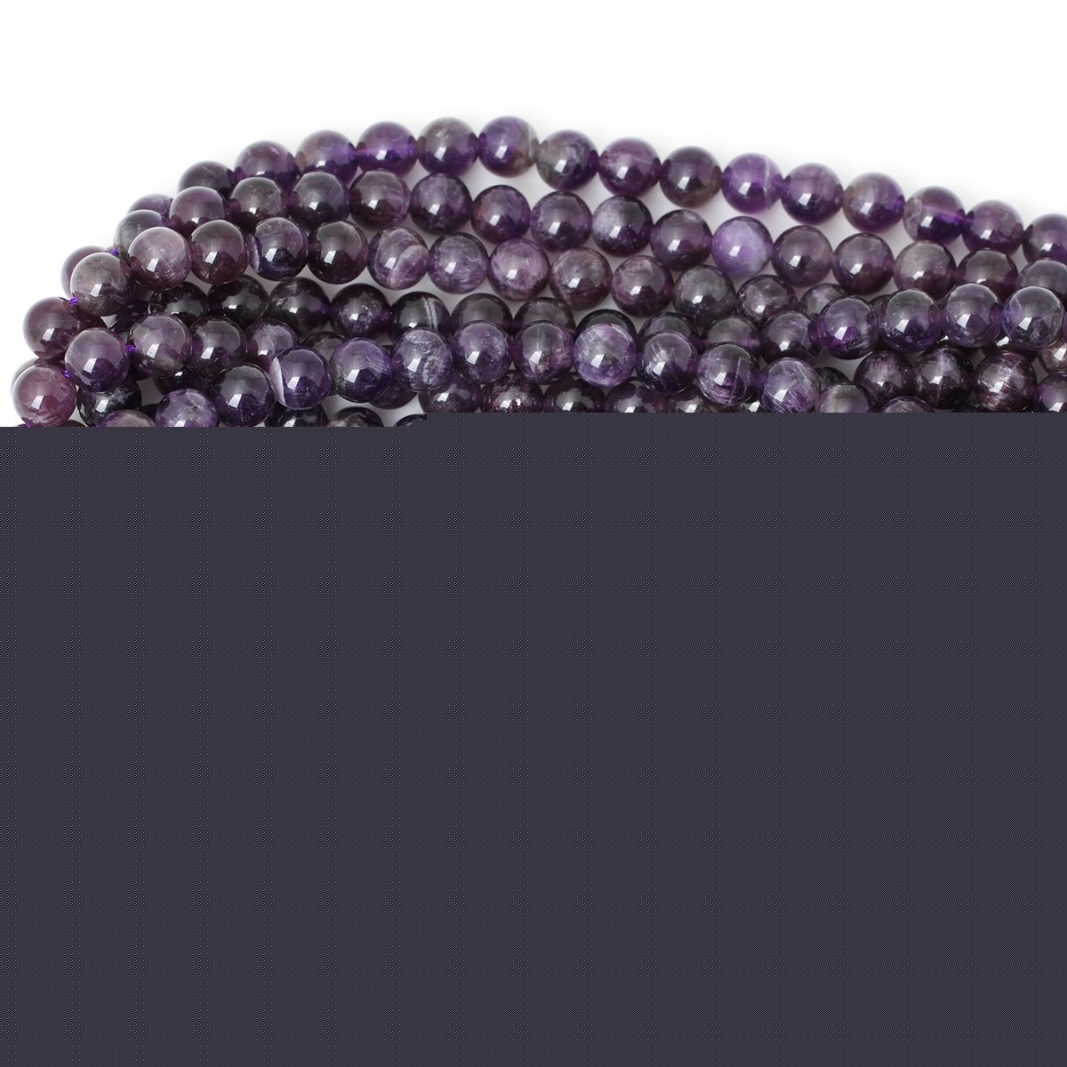 CHEAVIAN 45PCS 8mm Natural Amethyst Gemstone Round Loose Beads Crystal Energy Stone Healing Power for Jewelry Making 1 Strand 15"