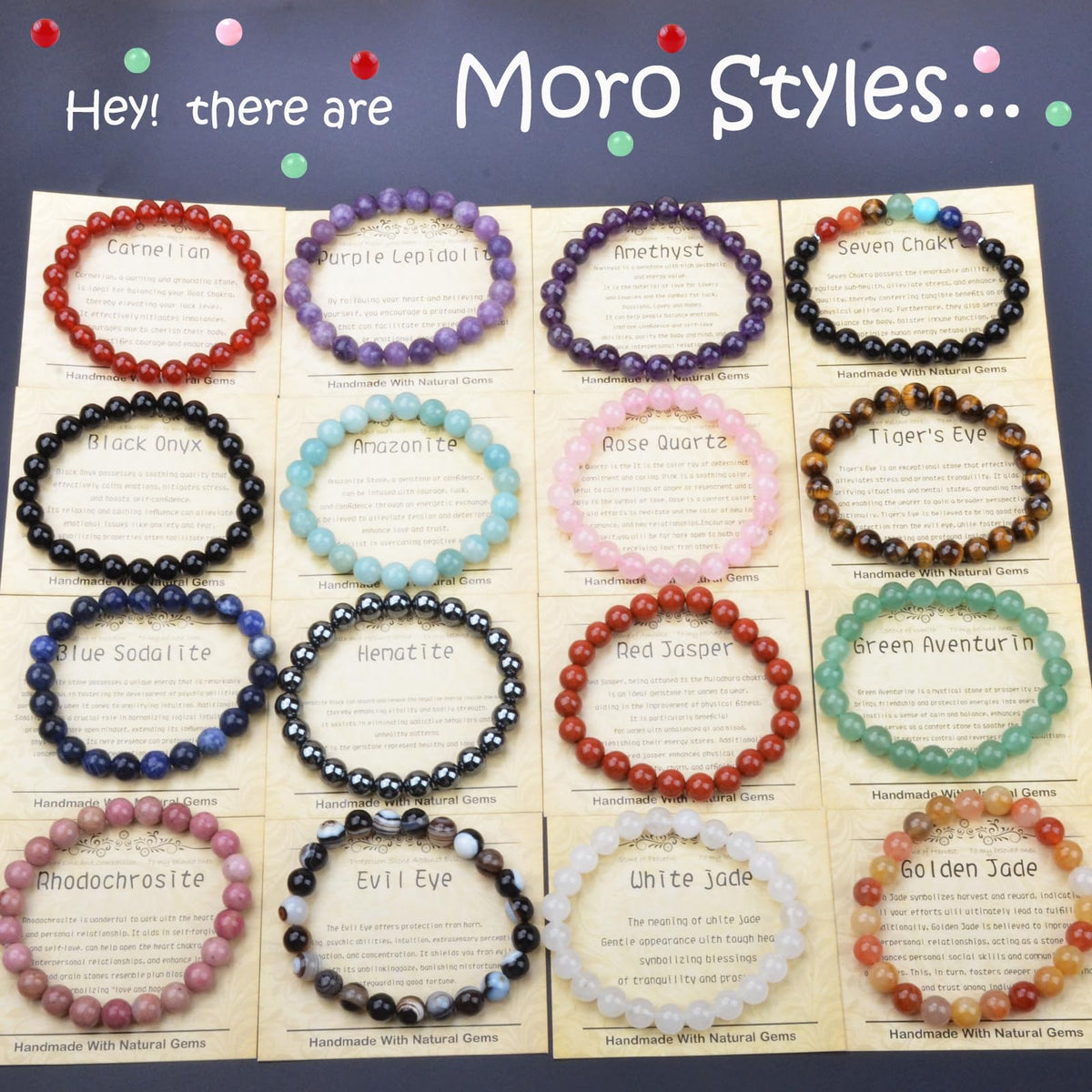 CHCCOYE 4mm Natural Healing Gemstone Bracelet Handmade Yoga Stretch Elastic Bracelet Stress Relief Crystal Jewelry for Men and Women (4mm, Purple Lepidolite)