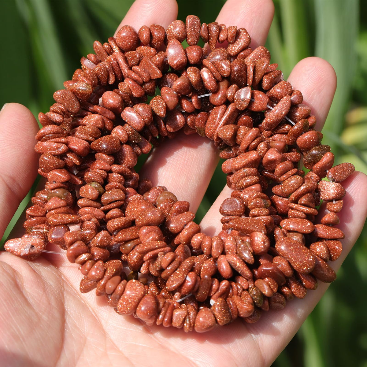 400Pcs Natural Chip Stone Beads for Jewelry Making Gold Sandstone & Blue Sandstone Pre-Drilled Irregular Healing Crystal Loose Beads for DIY Necklace Bracelet Earrings Ring Craft Supplies