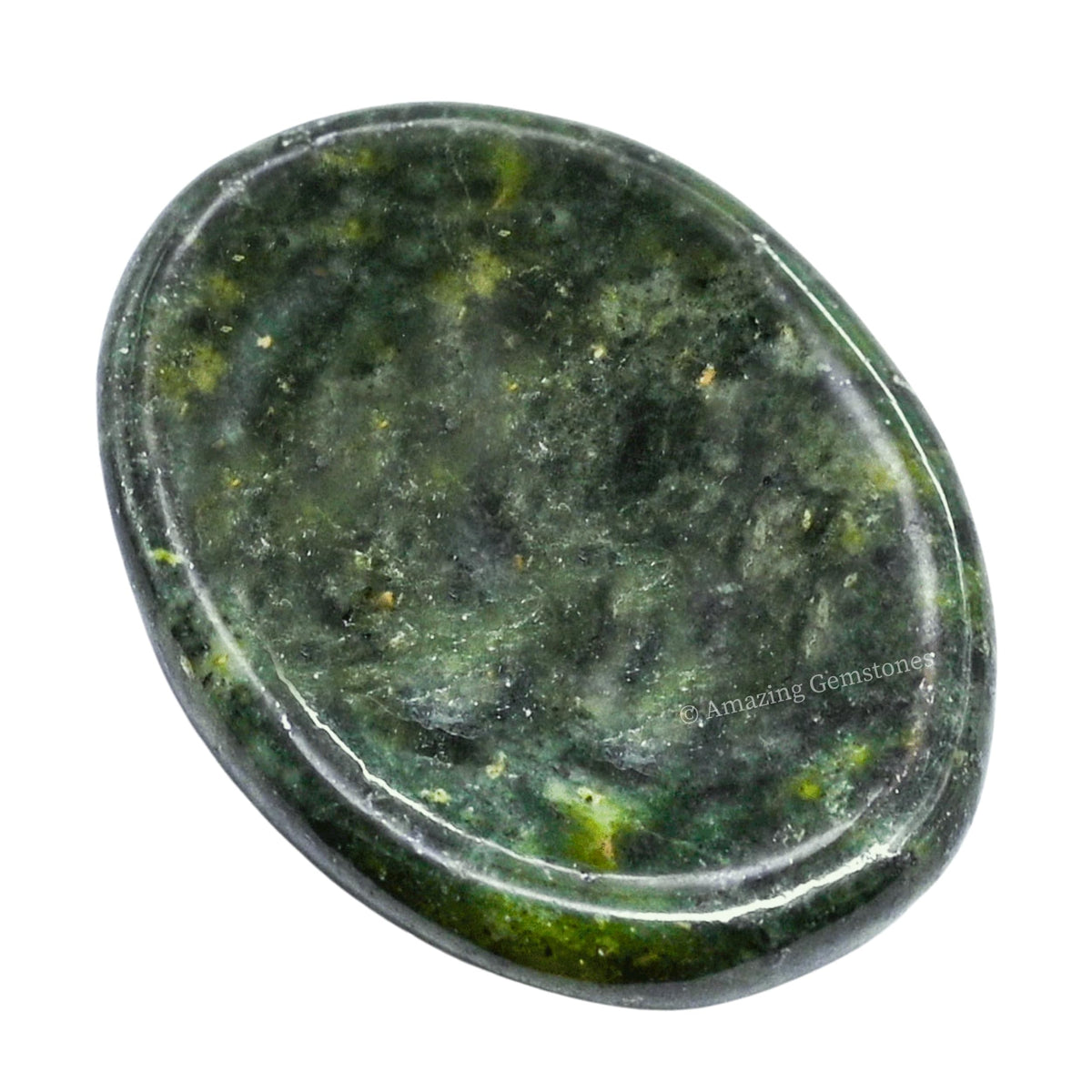 Amazing Gemstone Green Jade Worry Stone Crystals and Healing Stones - Worry Stones for Stress Relief Gifts - Piedra Crystal Fidget for Meditation - Unique Stocking Stuffers and Birthday Gifts