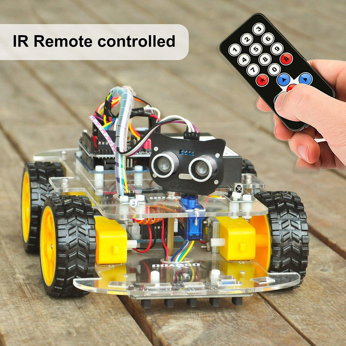 OSOYOO Robot Car Starter Kit for Arduino | STEM Remote Controlled App Educational Motorized Robotics for Building Programming Learning How to Code | IOT Mechanical DIY Coding for Teens Adults