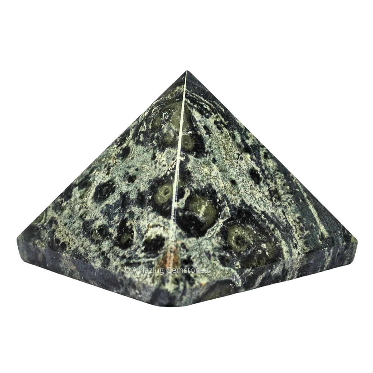 Amazing Gemstone Kambaba Jasper Pyramid Crystal Healing Stones - 1" Great Pyramid Figurine of Natural Stone Pyramid for Meditation, Reiki, Chakra Balancing and Crystal Pyramids Grid