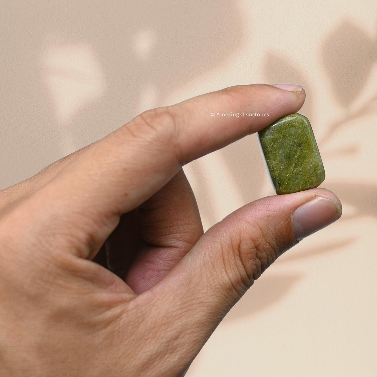Amazing Gemstone Vesuvianite Crystals and Healing Stones Tumbled - 1 Oz Vesuvianite Stone Gem Stones, Natural Healing Stones for Energy Balance, Stress Relief - Polished Gems Rocks