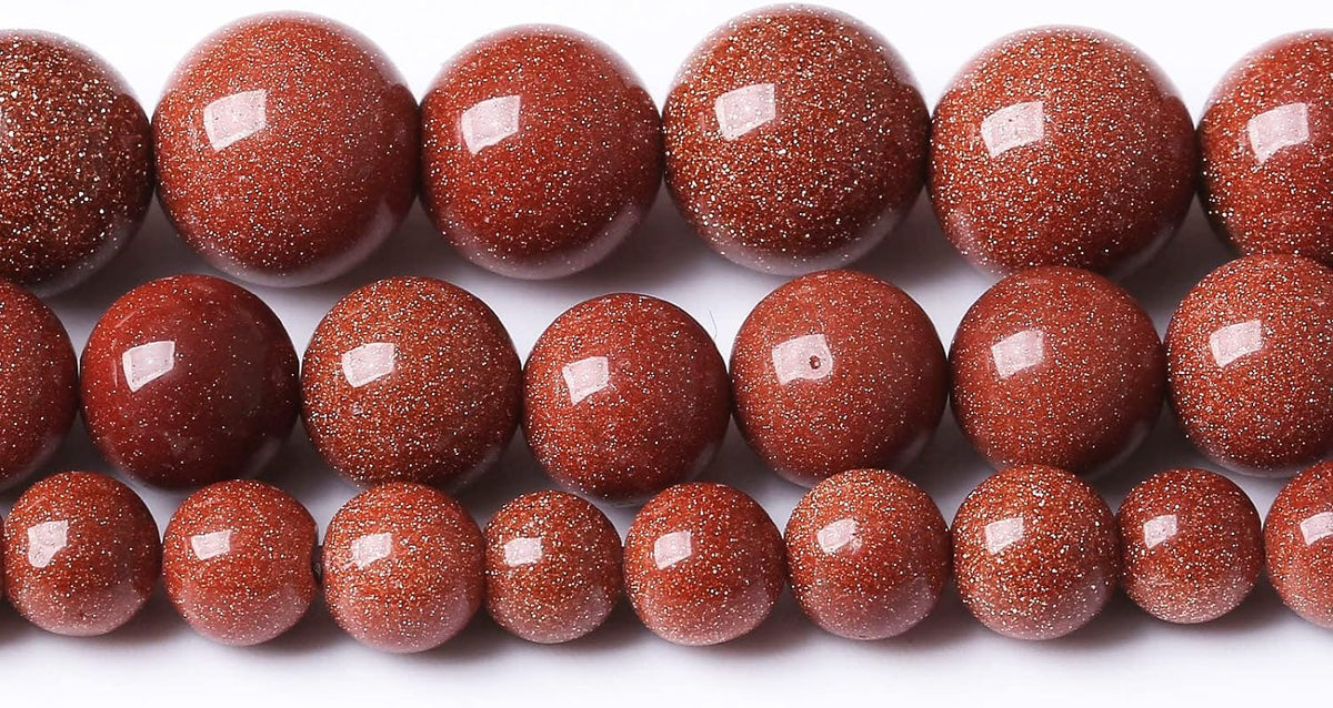 90PCS 4MM Gold Sand Stone Beads Natural Gemstone Bead Crystal Healing Energy Jewelry Making DIY 18 inches