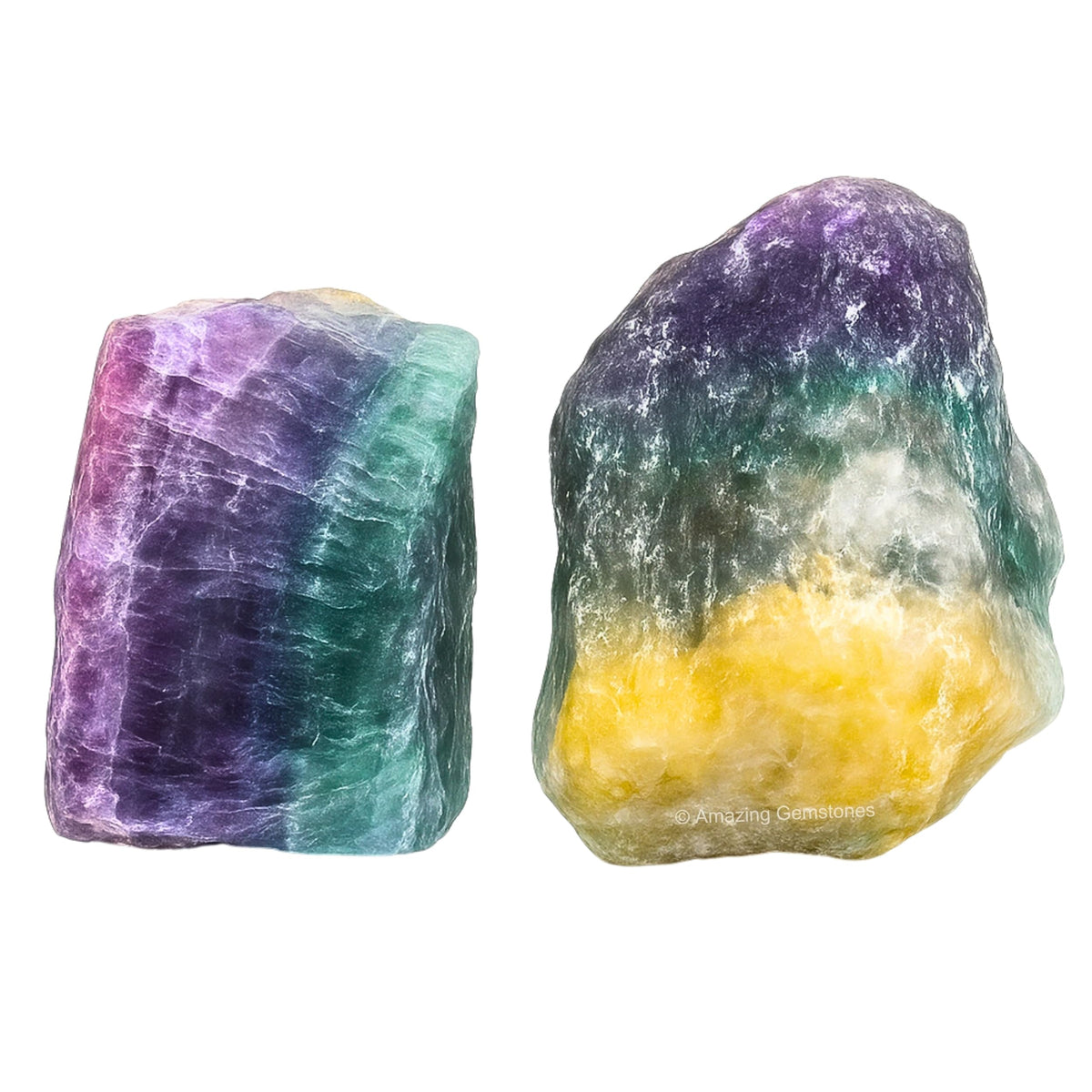 Amazing Gemstone Fluorite Raw Crystals and Healing Stones, Natural Rocks For Tumbling - DIY Raw Stones And Crystals (1 Piece)