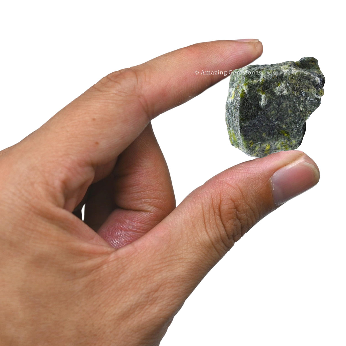 Amazing Gemstone Green Jade Raw Crystals and Healing Stones, Natural Rocks For Tumbling - DIY Raw Stones And Crystals (1 Piece)