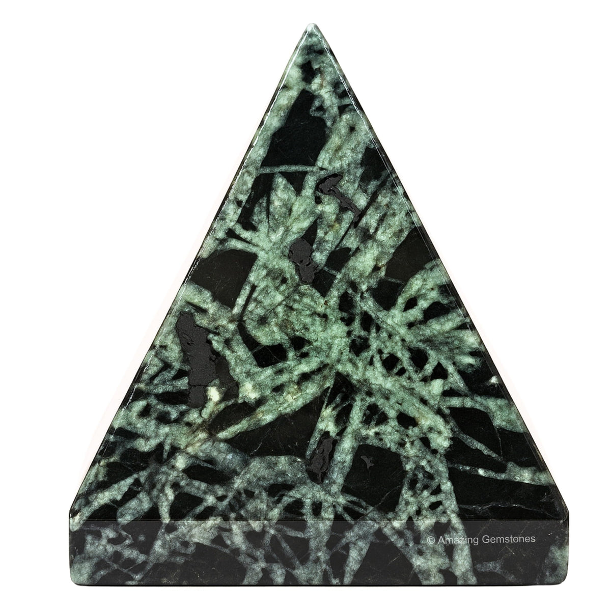 Amazing Gemstone Flower Stone Pyramid Crystal Healing Stones - 2" Great Pyramid Figurine of Natural Stone Pyramid for Meditation, Reiki, Chakra Balancing and Crystal Pyramids Grid