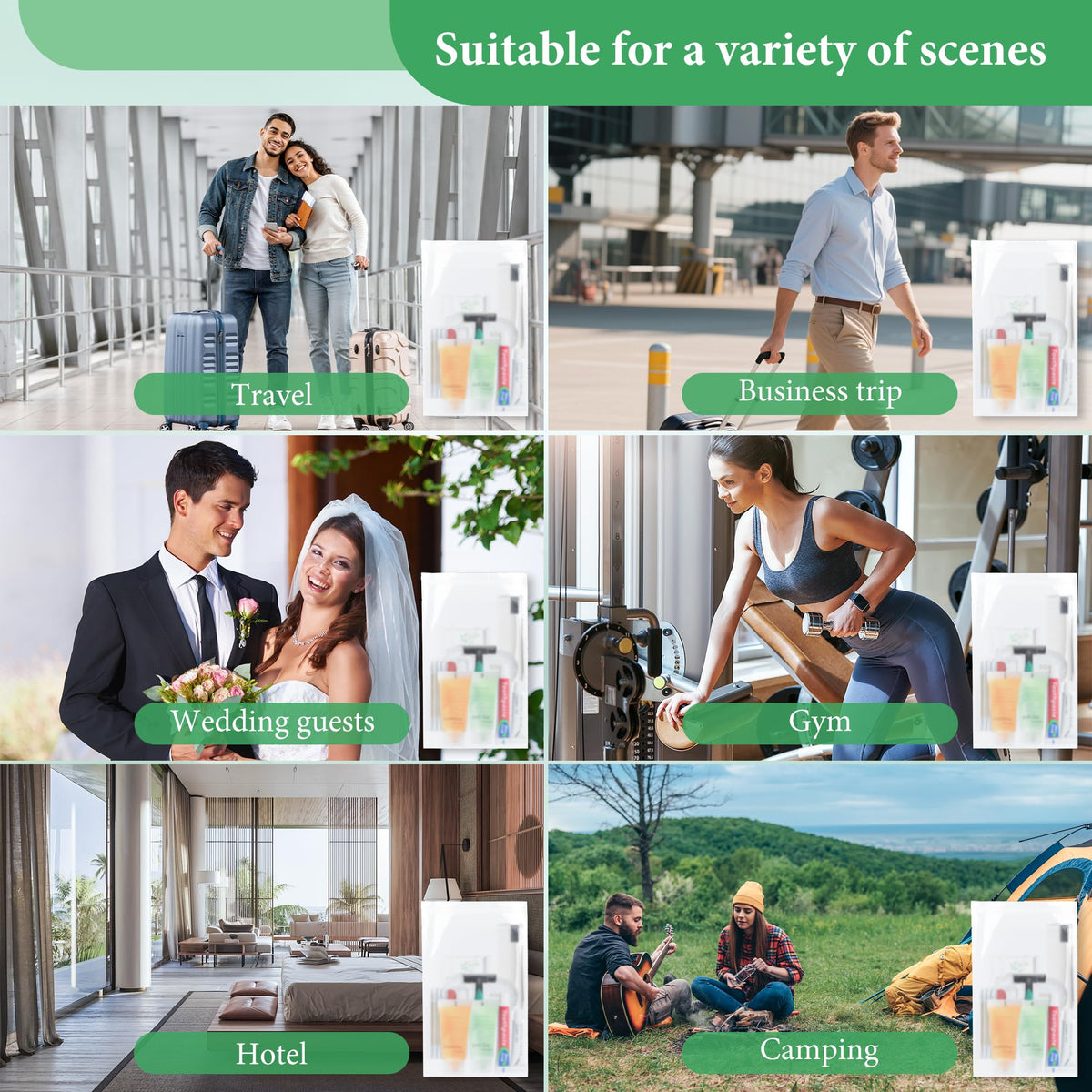 Hygiene Kit Bulk, Individually Packed, The convenience kit bulk Is Fully Equipped And Clean And Hygienic, Convenience Kits Suitable For Hotel, Home, Camping, Travel (12 sets)
