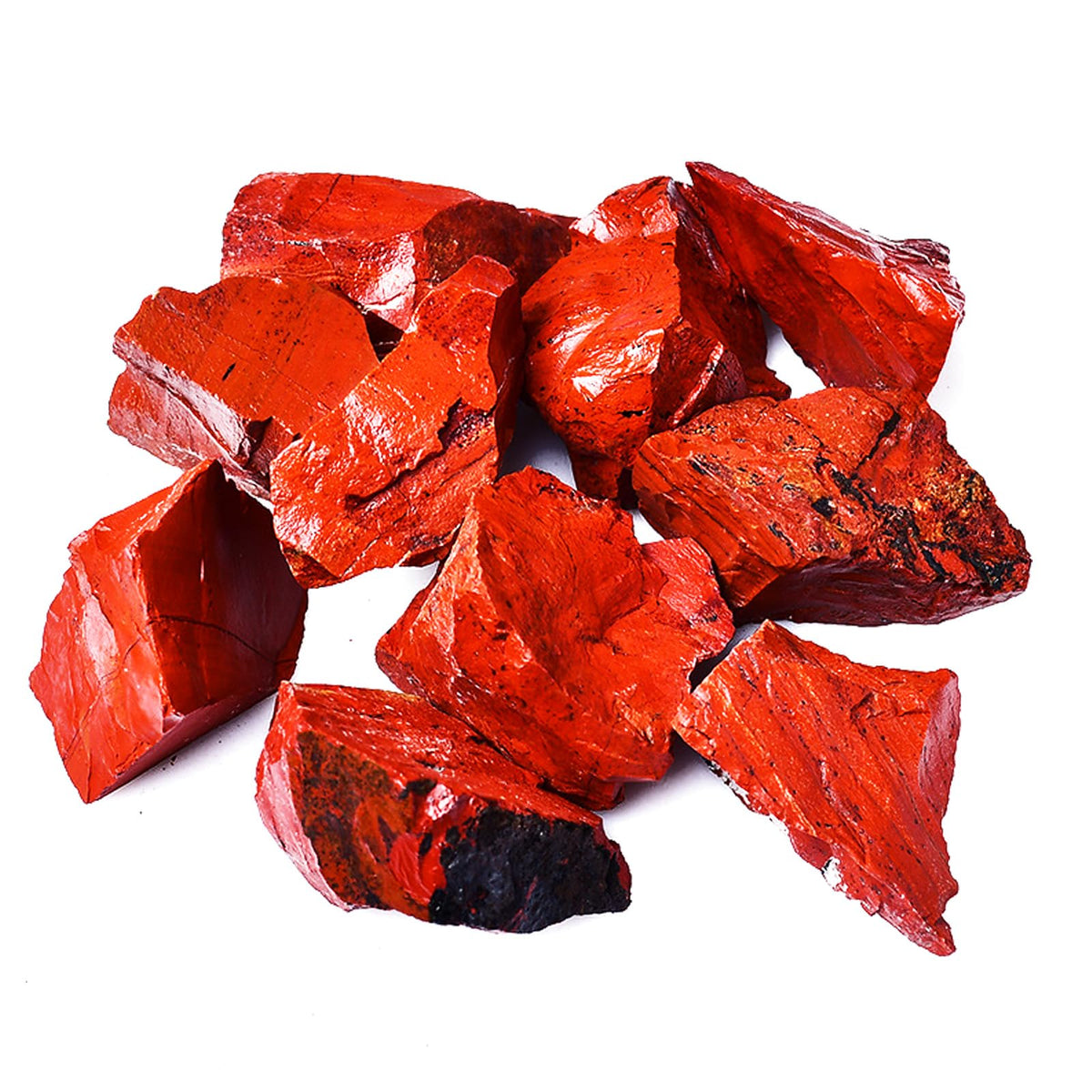 Raw Crystals, Large 1.2-2.0" Healing Crystal Natural Rough Stones for Intuition,Chakra,Meditation,Decoration,Polishing,Energy Work (Red Jasper, 3.5oz-1.2-2.0"raw Crystals)