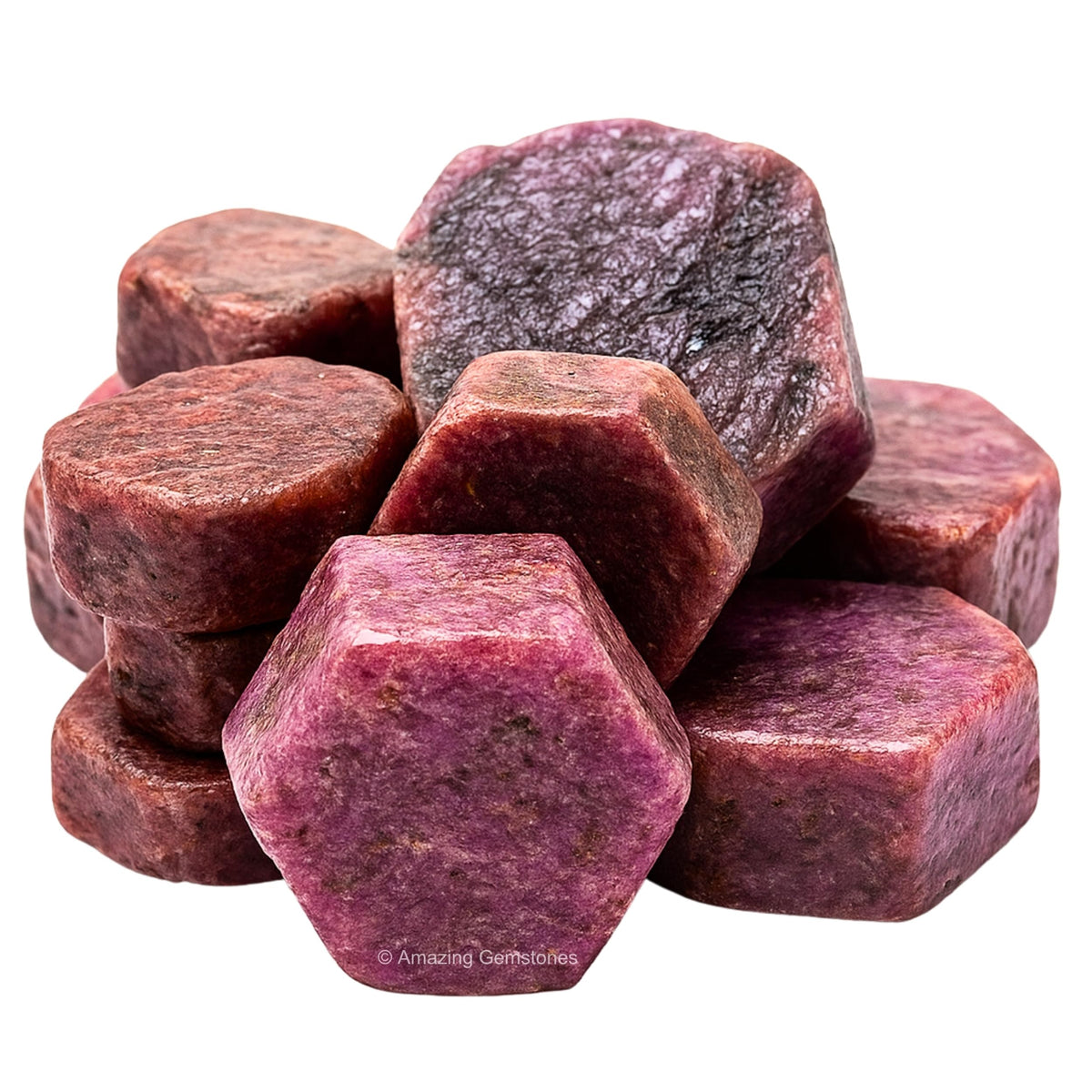 Amazing Gemstone 2 Pieces Ruby Raw Crystals and Healing Stones, Natural Rocks for Tumbling and DIY Raw Stones and Crystals
