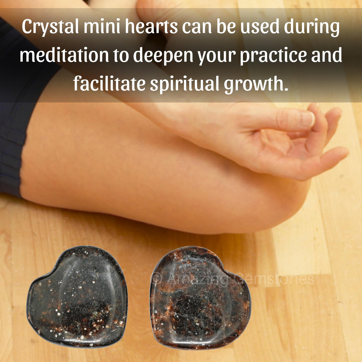 Amazing Gemstone Garnet Stone Heart - Pack of 2 Crystal Heart Stones Rocks - Corazones De Piedra Crystals and Healing Stones Heart Shaped Crystal - Stocking Stuffers Gifts