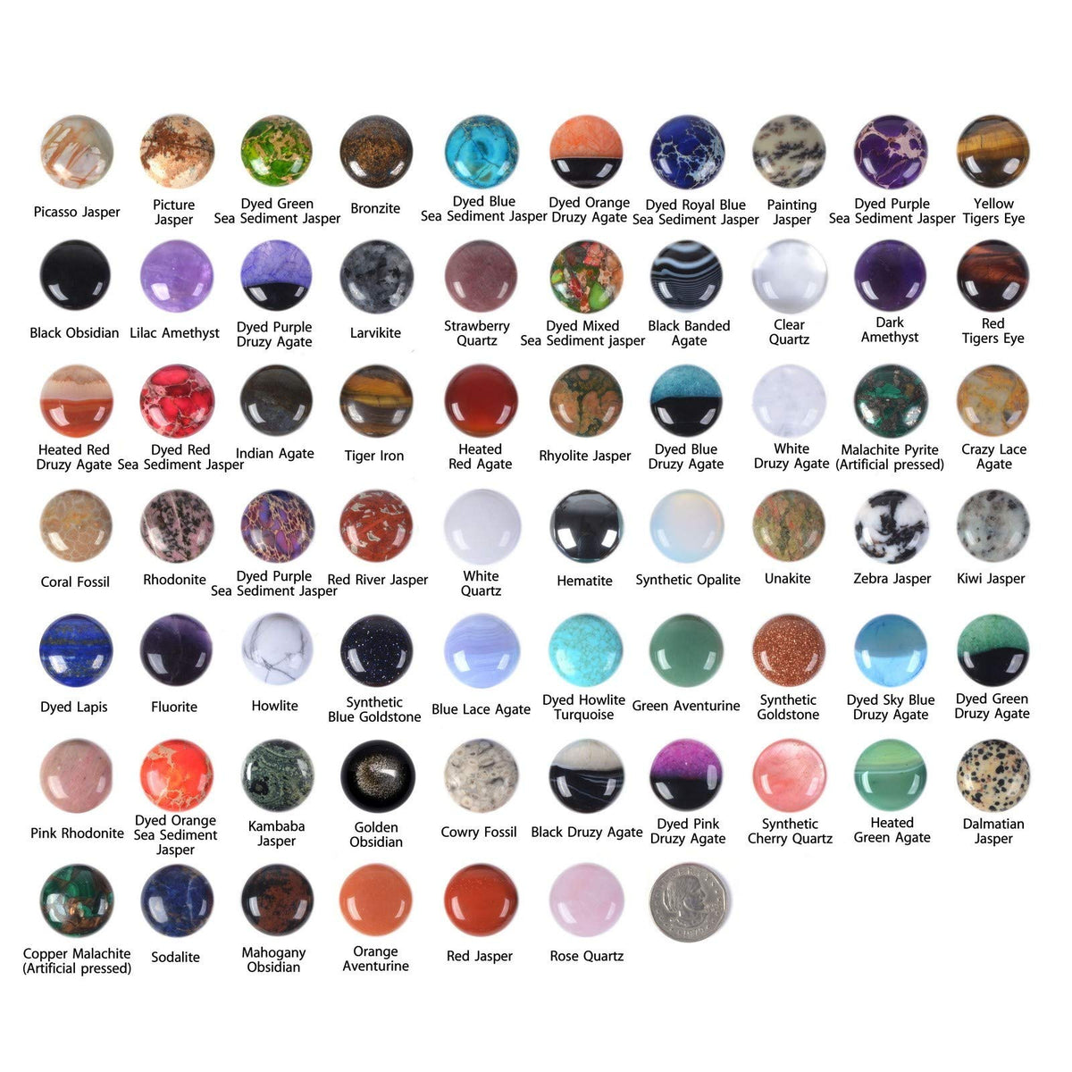 Wholesale Lot 24pcs Multi-color 25mm Gemstone Round Cab Cabochon For Jewelry Making