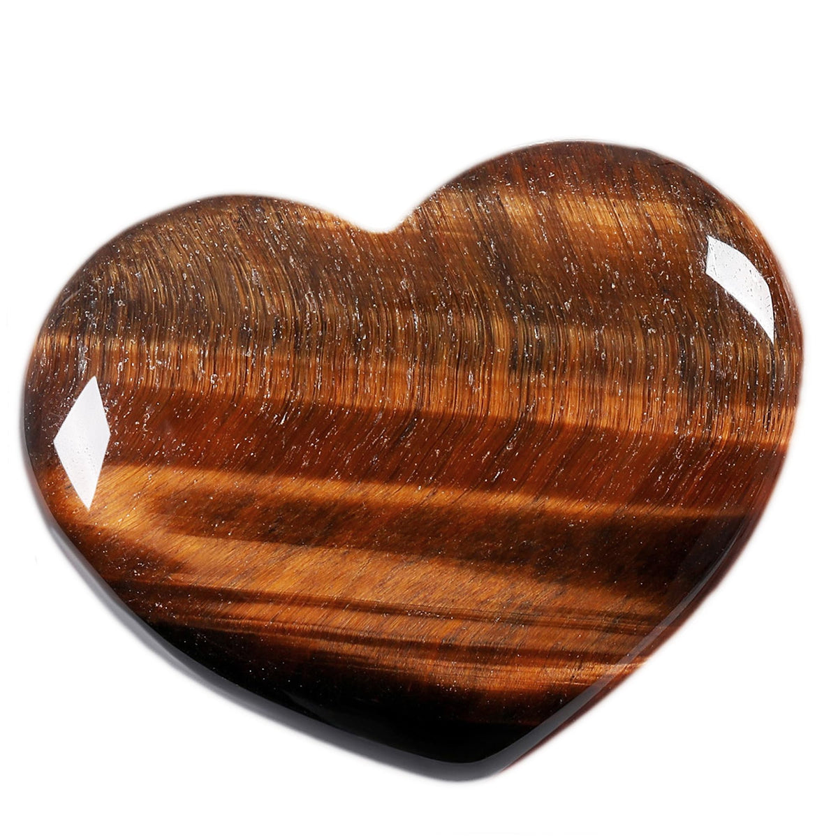 MAIBAOTA 45 mm Tiger Eye Crystal Stones Heart Love Crystal Reiki Gemstone Worry Stones for Anxiety