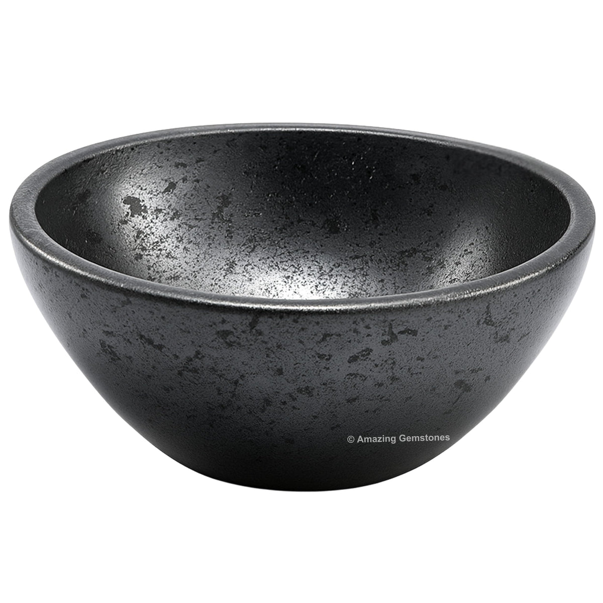 Hematite Crystal Bowl - 2 Inch Decorative Bowls for Room and Home Decor - Gemstone Healing Crystals for Elegant Display, Positive Energy Balance and Gift