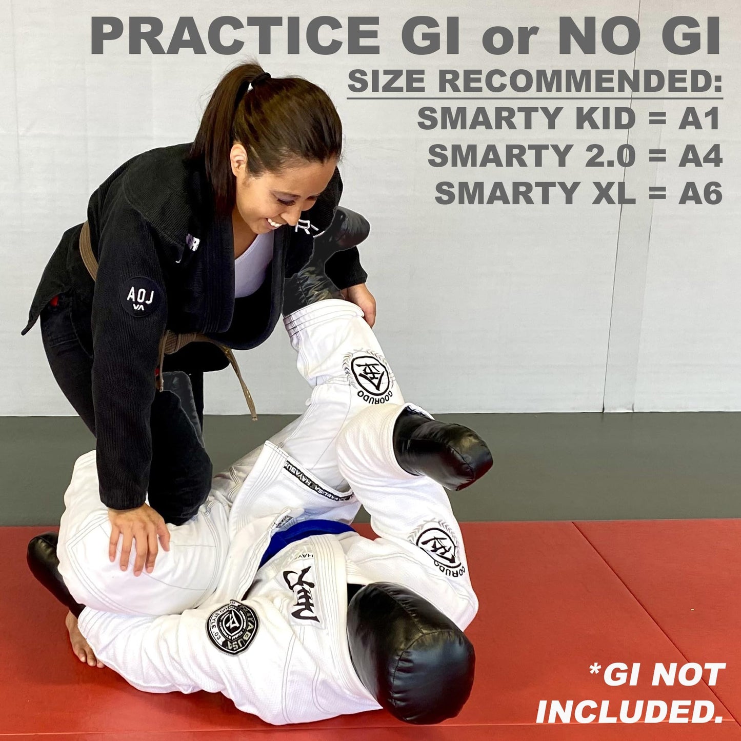 Smarty 2.0/XL/Kid (Unfilled) Grappling Dummy for BJJ, Jiu-Jitsu, MMA, Wrestling, Martial Arts Practice, Self-Defense Training Dummies - XL Size (6'2")