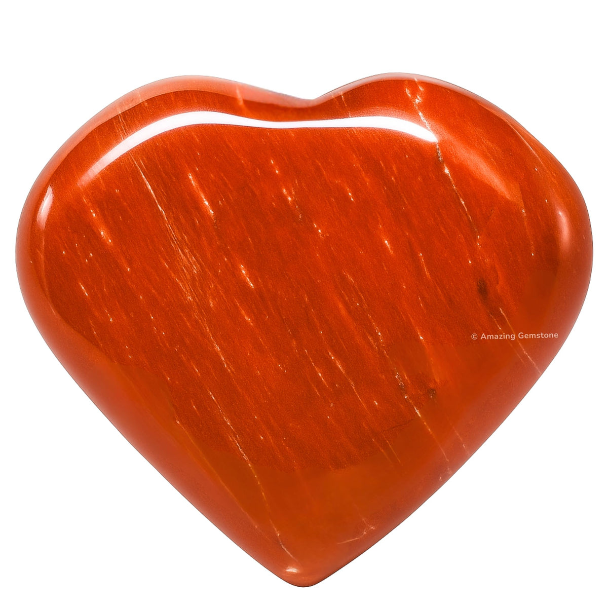 Amazing Gemstone Red Jasper Stone Heart - Pack of 2 Crystal Heart Stones Rocks - Corazones De Piedra Crystals and Healing Stones Heart Shaped Crystal - Stocking Stuffers Gifts