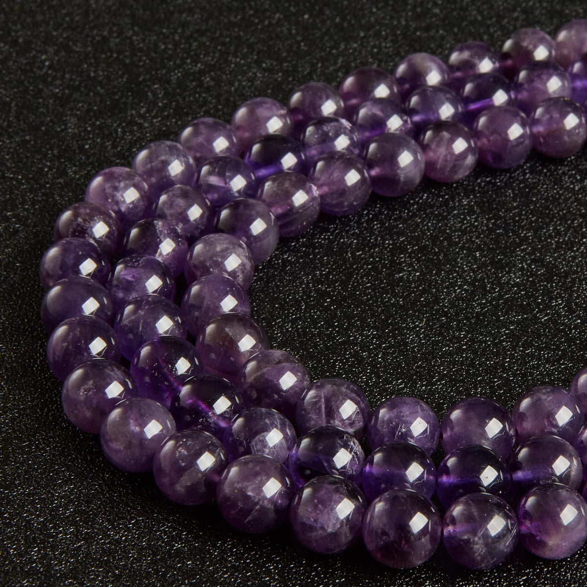 60pcs 6mm Amethyst Beads Natural Gemstone Beads Round Loose Beads for Jewelry Making