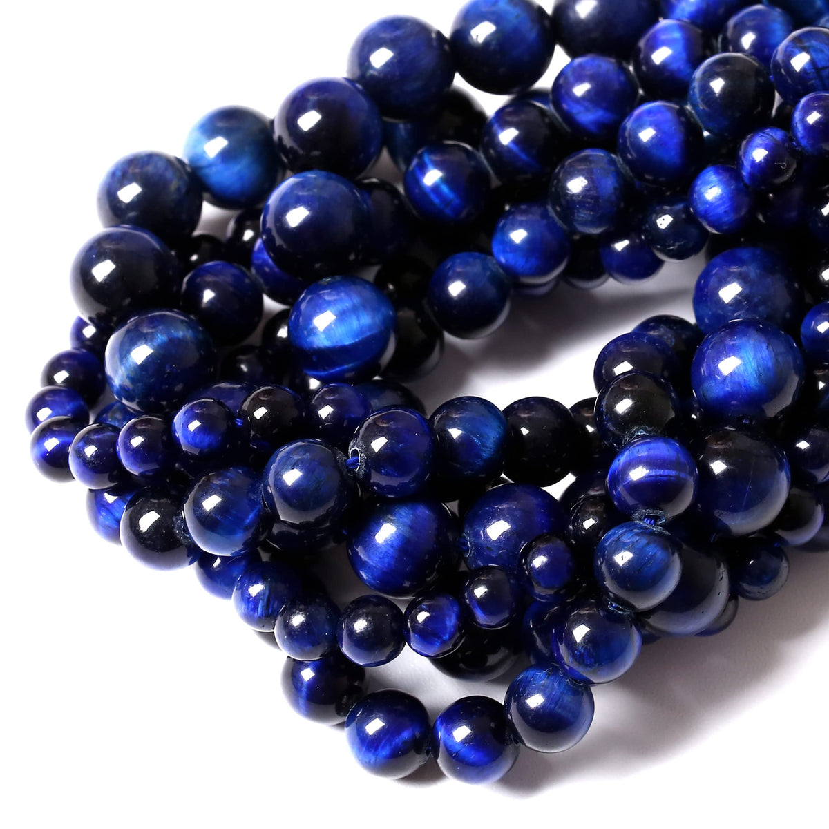 60PCS 6MM AAA Blue Tiger Eye Stone Beads Natural Gemstone Bead Crystal Healing Energy Jewelry Making DIY 15 inches