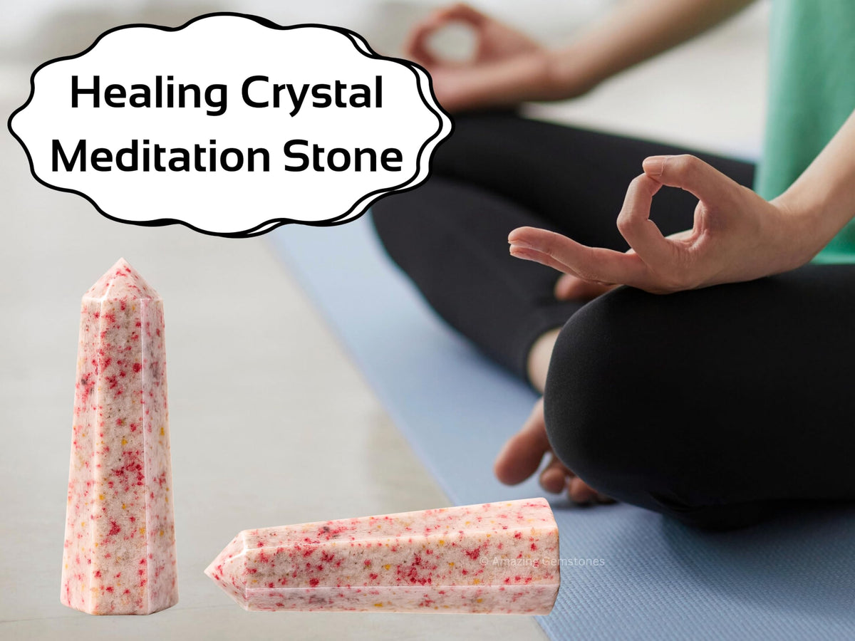 Amazing Gemstone Cinnabarite Crystal Towers - Natural Healing Crystal Point Obelisk for Reiki Healing and Crystal Grid (3" to 4" INCH)