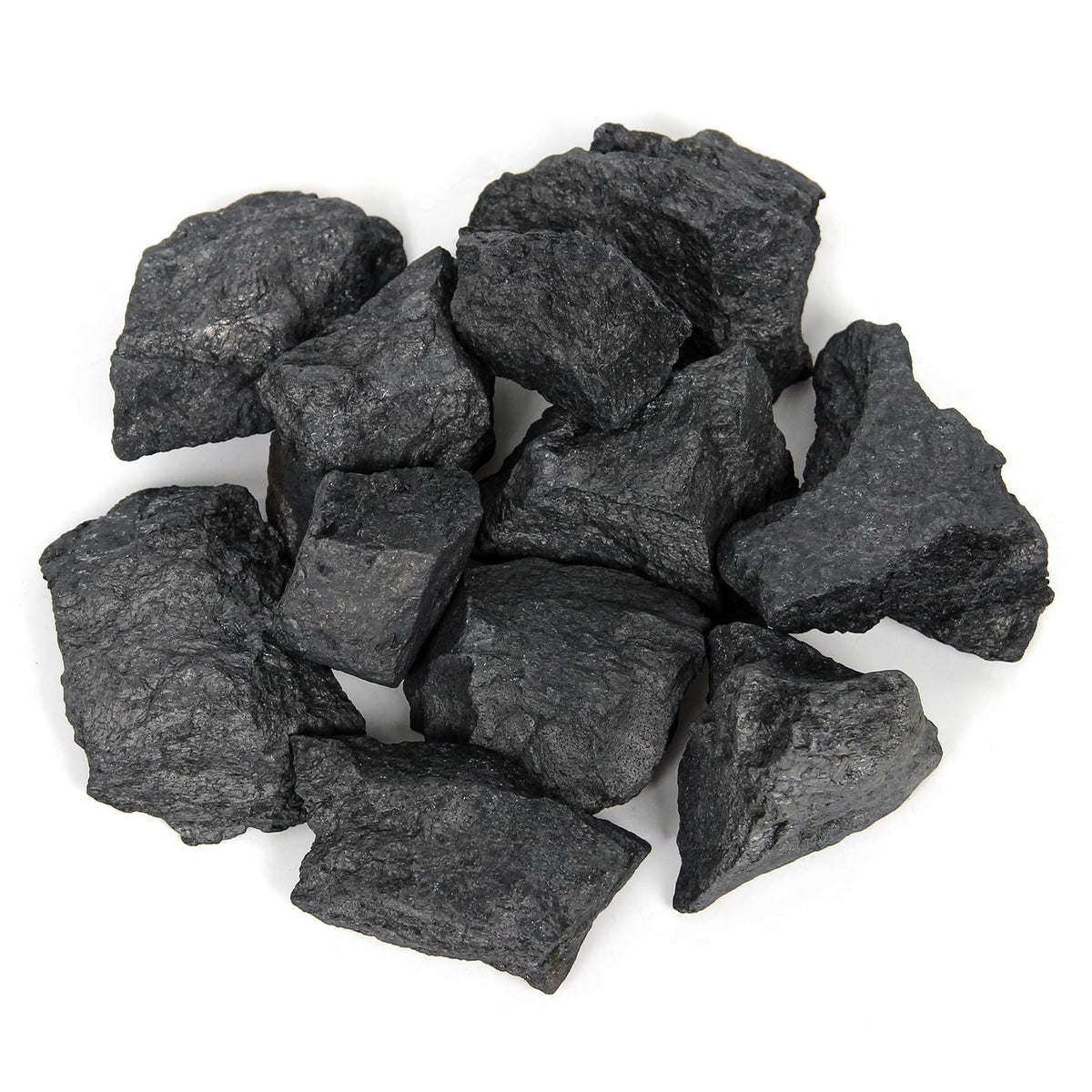 1.1lb Bulk Raw Shungite Rough Crystal- Natural Shungite Stone Raw Stones Crystal for Tumbling, Fountain Rocks, Decoration, Polishing, Wire Wrapping, Wicca & Reiki Crystal Healing