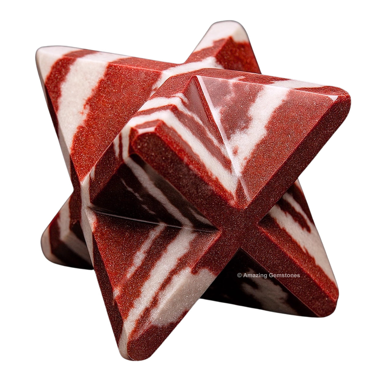 Amazing Gemstone Narmada Shiva Lingam Merkaba Crystal - 1.5 Inches Metaphysical Merkaba Star for Meditation - Energetic Tetrahedron Crystal and Healing Stones and Healing (35-40mm)