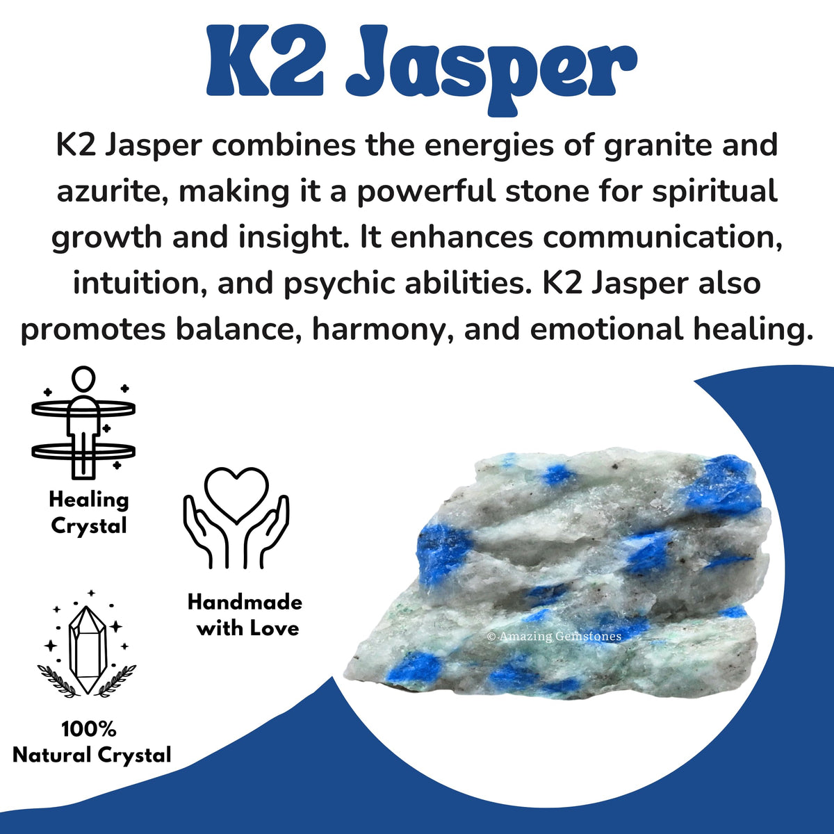 Amazing Gemstone 2 Pieces K2 Jasper Raw Crystals and Healing Stones, Natural Rocks for Tumbling and DIY Raw Stones and Crystals