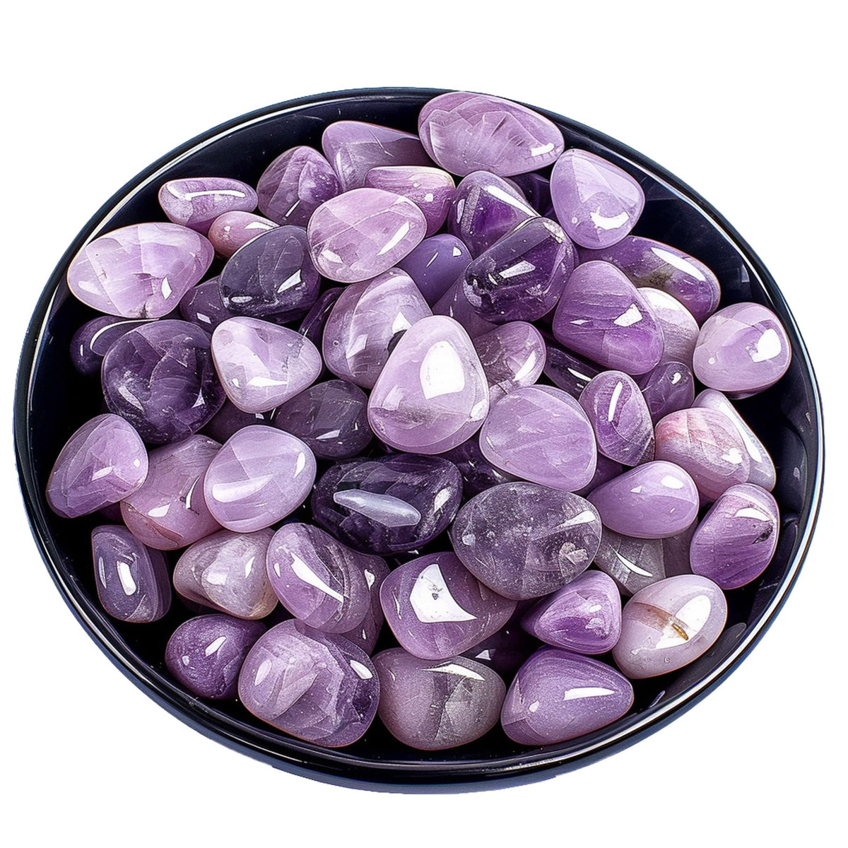 SigMntun Polished Lepidolite Crystal Chips 128 Pcs - 0.4" 10 oz Pretty Tumbled Stone Chips Mineral Rocks Crushed Sea Glass Stones Healing Reiki Crystal Making Home Decoration