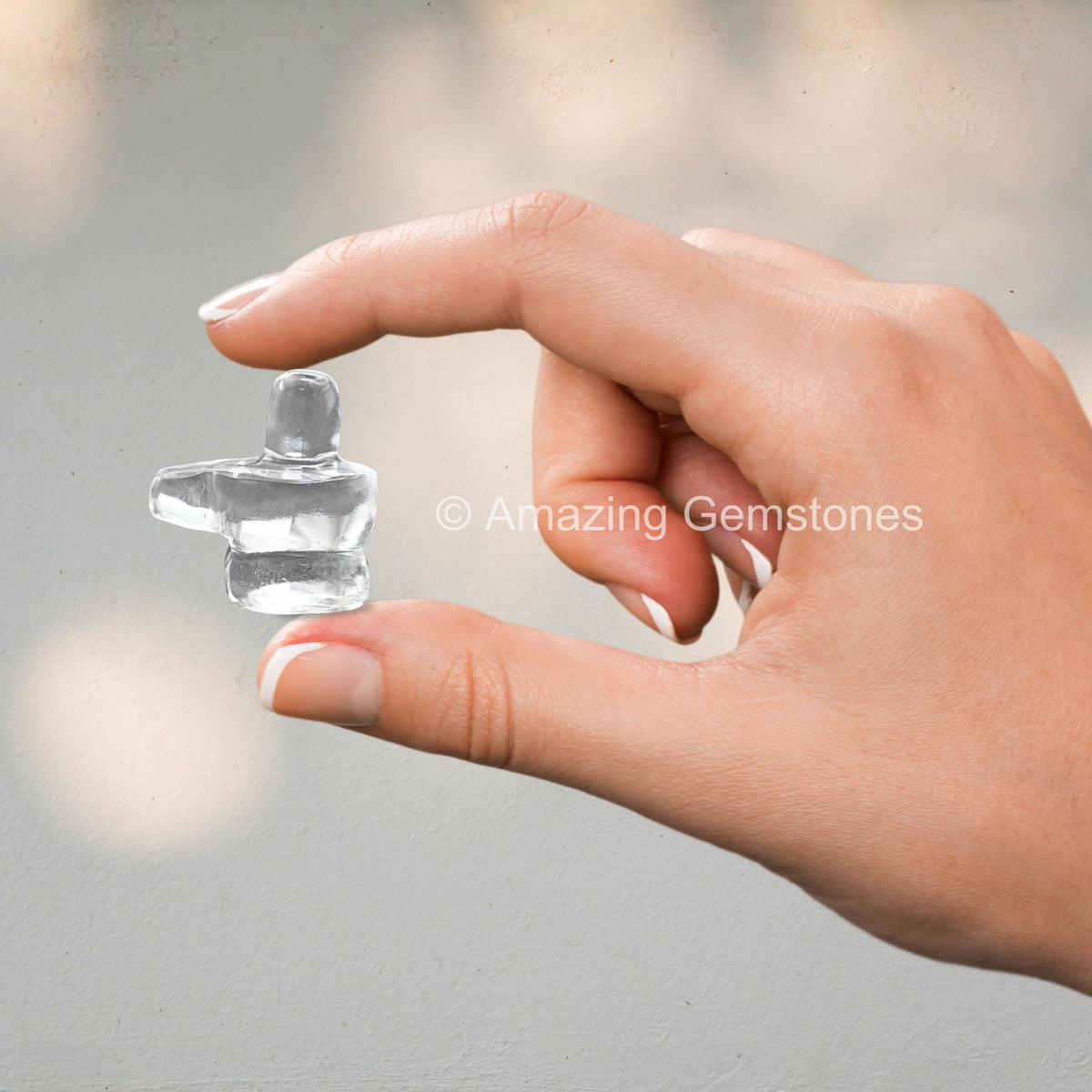 Amazing Gemstone Shiva Lingam Stone Clear Quartz Crystal - Shivling for Pooja, Home Office Room Decor Made of Healing Crystals and Healing Stones - Adiyogi Shiva Lingams