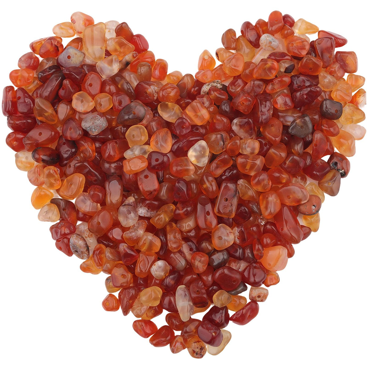 400pcs Natural Chip Stone Beads for Jewelry Making Red Agate 5-8mm Irregular Gemstones Healing Crystal Loose Rocks Bead Hole Drilled for Ring Earrings Necklace Bracelet Making DIY Art Crafts