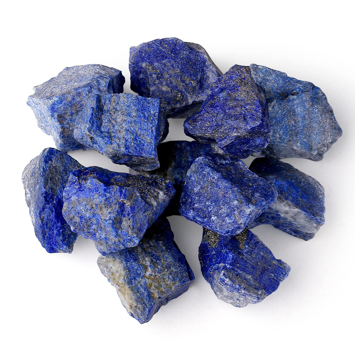 LAIDANLA Lapis Lazuli 2" Natural Rough Stones Crystal Large Raw Crystals Bulk Healing Gemstones for Reiki Healing Tumbling Fountain Rocks Wire Wrapping Decoration 4PCS 0.55lb