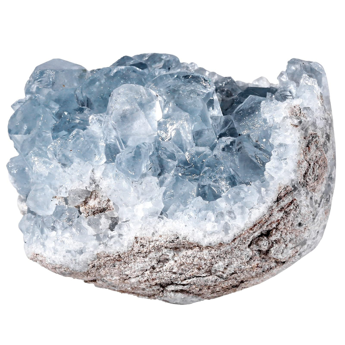 Rockcloud Natural Raw Blue Celestite Mineral Healing Crystal Cluster Geode Irregular Home Decoration Gemstone Specimen, 0.11-0.22 lb