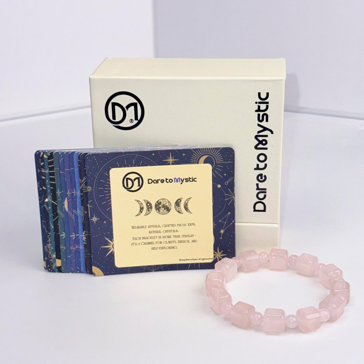 Rose Quartz Sugar Cube Healing Crystal Bracelet for Women – Love, Compassion, Emotional Balance, Stress Relief & Self-Love Energy Jewelry, Premium Gift-Box Included for Ready-to-Give Jewelry Gifts