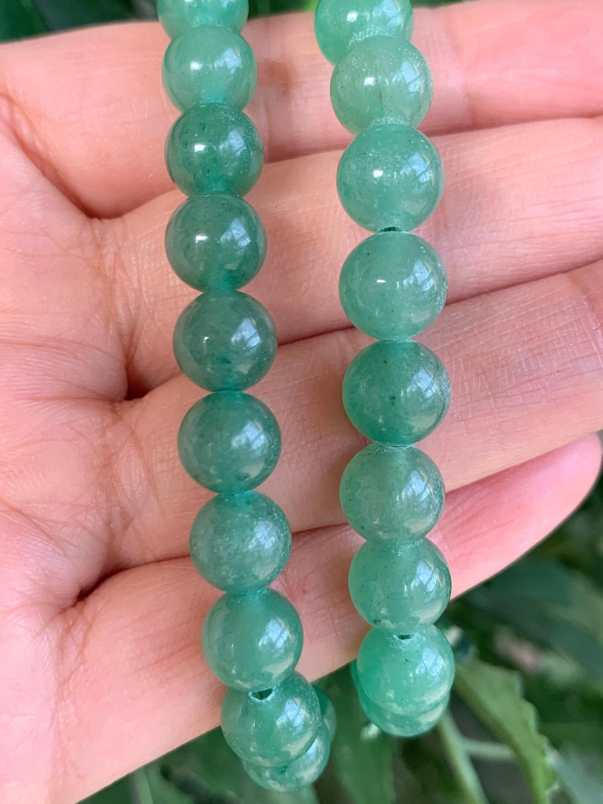 GAF TREASURES Green Aventurine Crystal Bead Bracelet 8mm, Genuine Green Aventurine Stretch Gemstone Bracelet, Healing Crystal Bracelet, Gift for Men & Women (1)