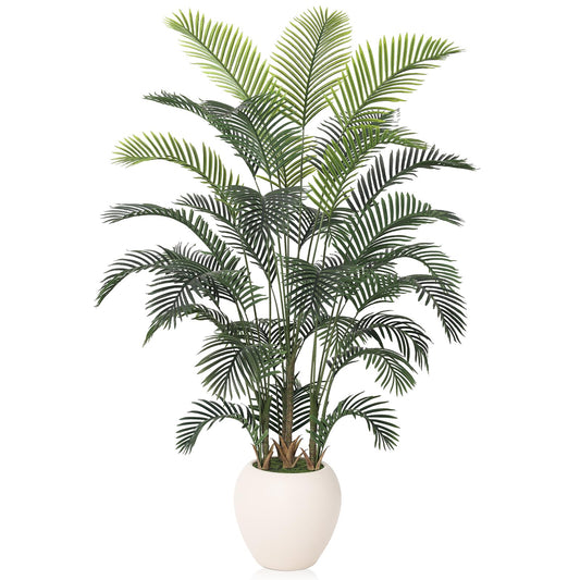 Verinatural Artificial Palm Tree Plant - 8FT Tall Fake Tree with Realistic Look & UV Protection - Large Indoor Outdoor Faux Floor Plant for Home Office Decor