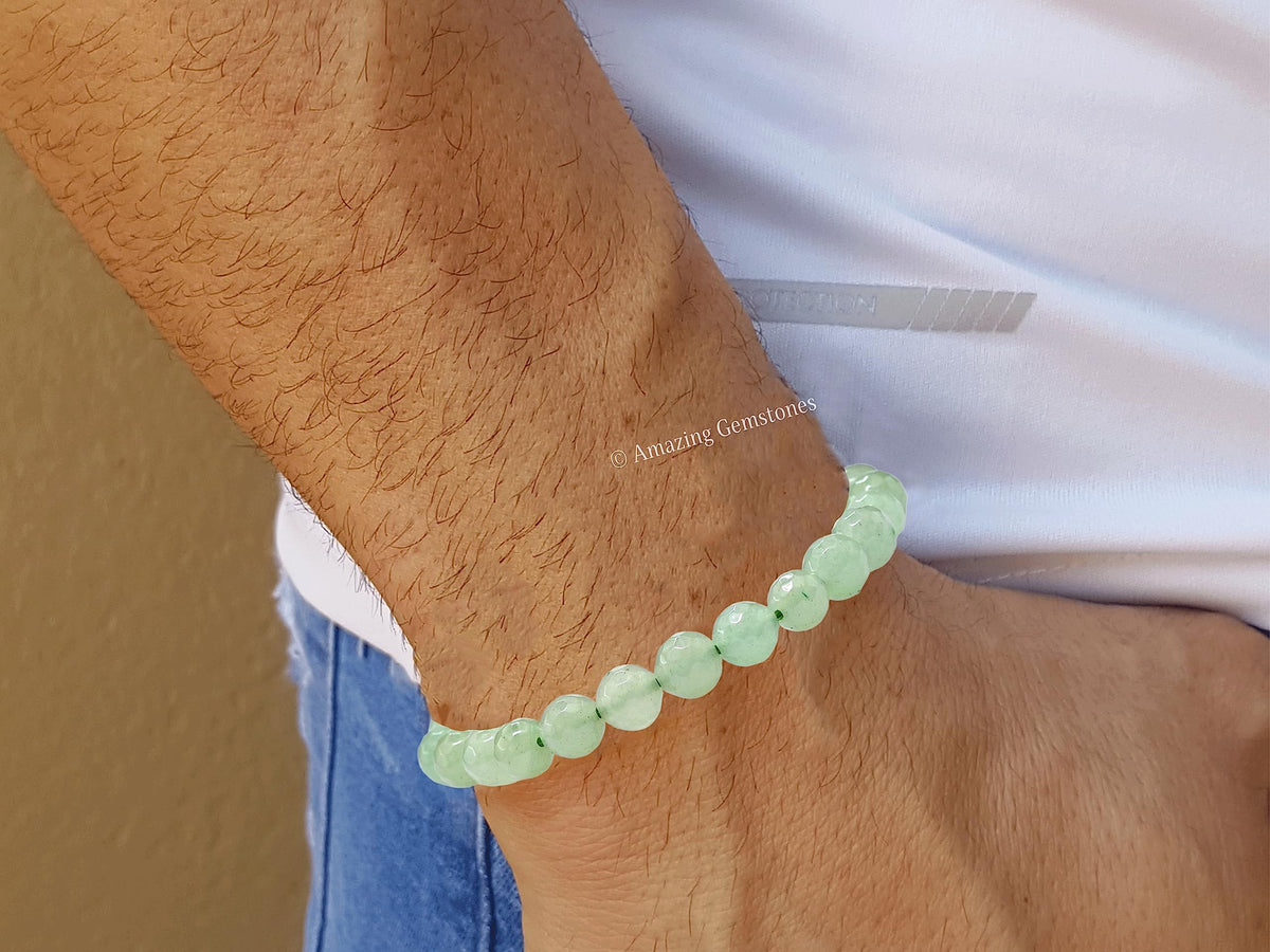 Amazing Gemstone Green Aventurine Bracelet for Women - Chakra Mens Bracelet Protection Crystals and Healing Stones - Blessing Bracelet Spiritual Meditation Gift Christmas Stocking Stuffers
