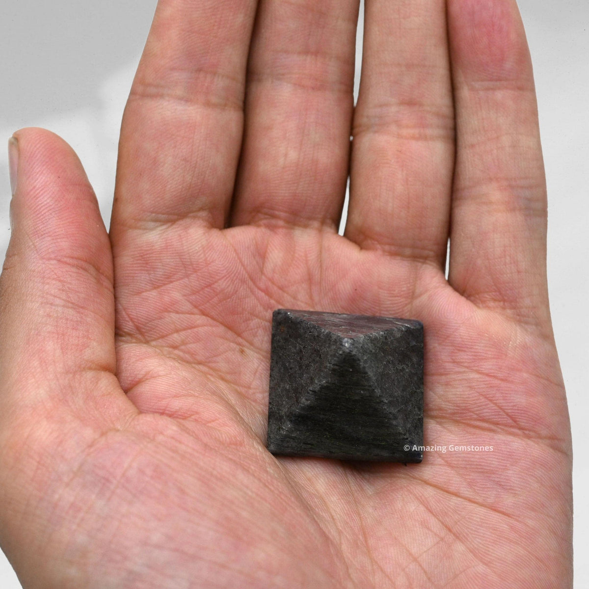 Amazing Gemstone Nuummite Pyramid Crystal Healing Stones - 1" Great Pyramid Figurine of Natural Stone Pyramid for Meditation, Reiki, Chakra Balancing and Crystal Pyramids Grid