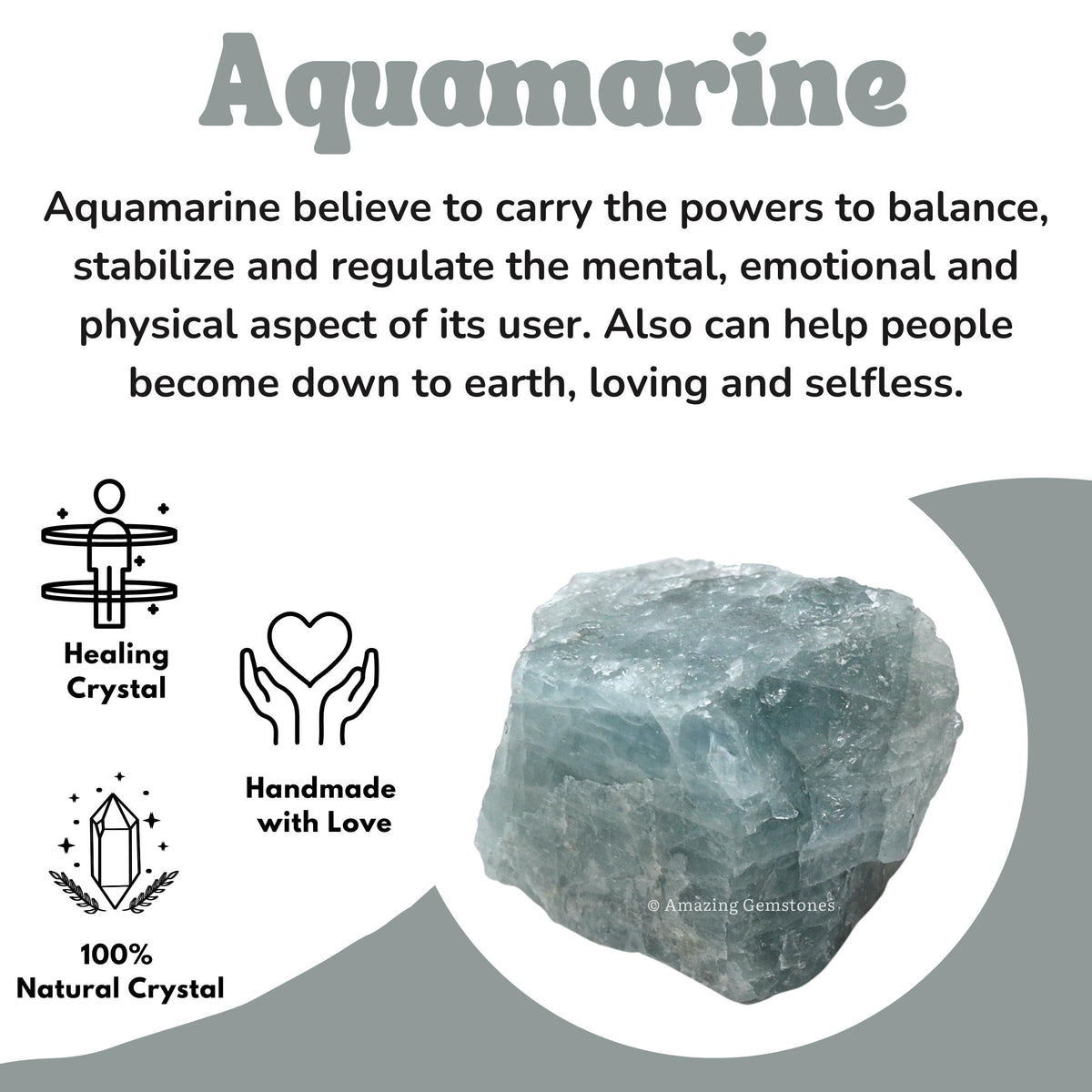 Amazing Gemstone Aquamarine Raw Crystals and Healing Stones, Natural Rocks for Tumbling - DIY Raw Stones and Crystals, 2 Pieces