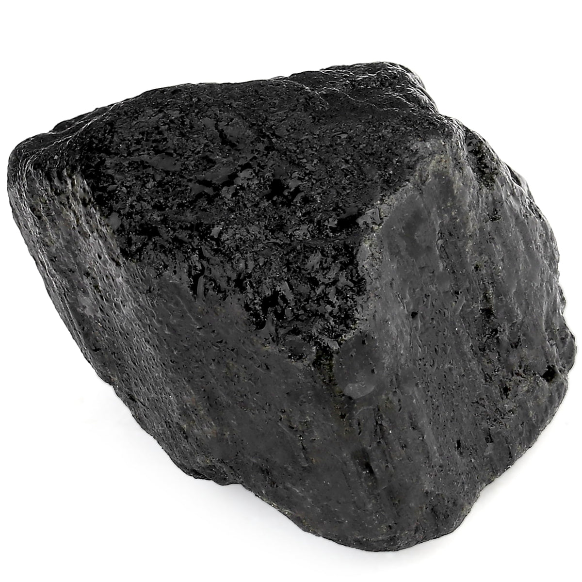 YATOJUZI Black Tourmaline 1.8-2.2" Natural Raw Stones and Healing Crystals Large Stone Rough Crystal Rocks for Tumbling Cabbing Polishing Fountain Rocks Decoration 1PCS