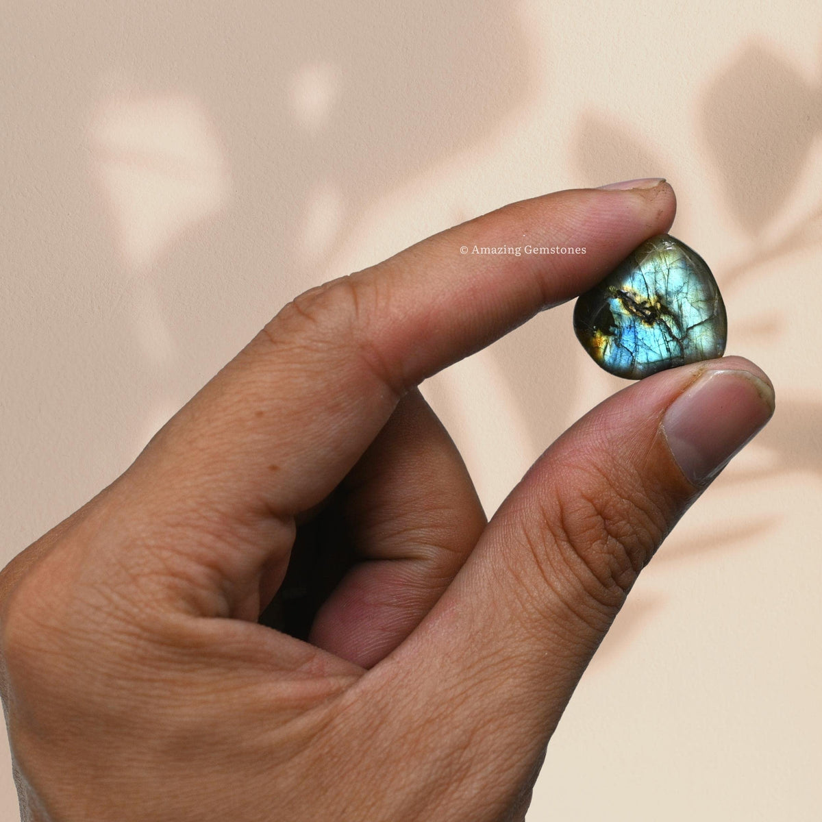 Amazing Gemstone Labradorite Crystals and Healing Stones Tumbled - 1 oz Labradorite Stone Gem Stones, Natural Healing Stones for Energy Balance, Stress Relief - Premium Polished Gems Rocks