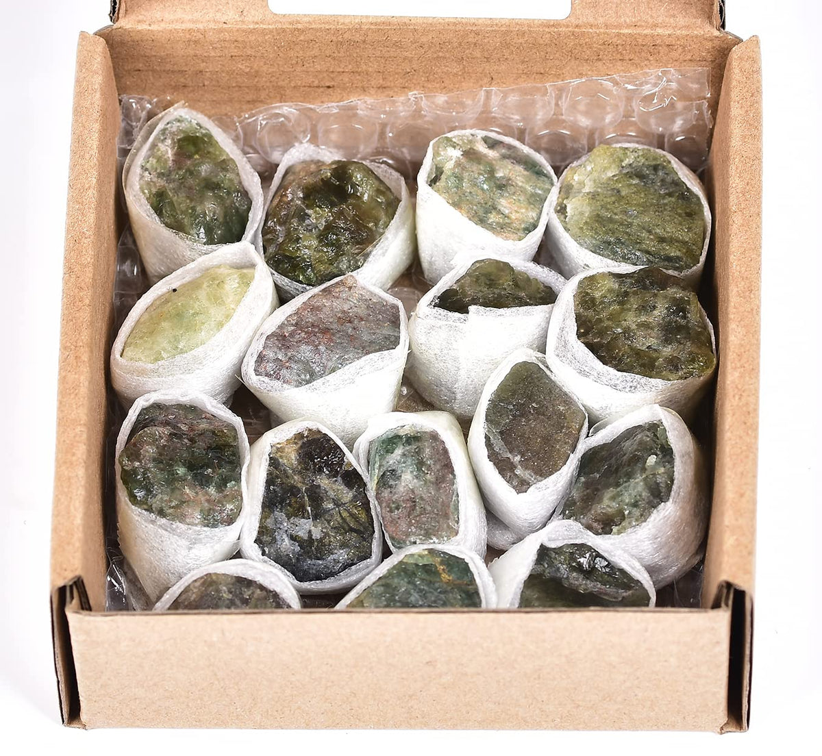 JIC Gem 12-16Pcs 0.7 Lbs Natural Green Apatite Quartz Crystals Bulk raw Stones Irregular Shape Madagascar Natural Quartz Crystals Rough Stones