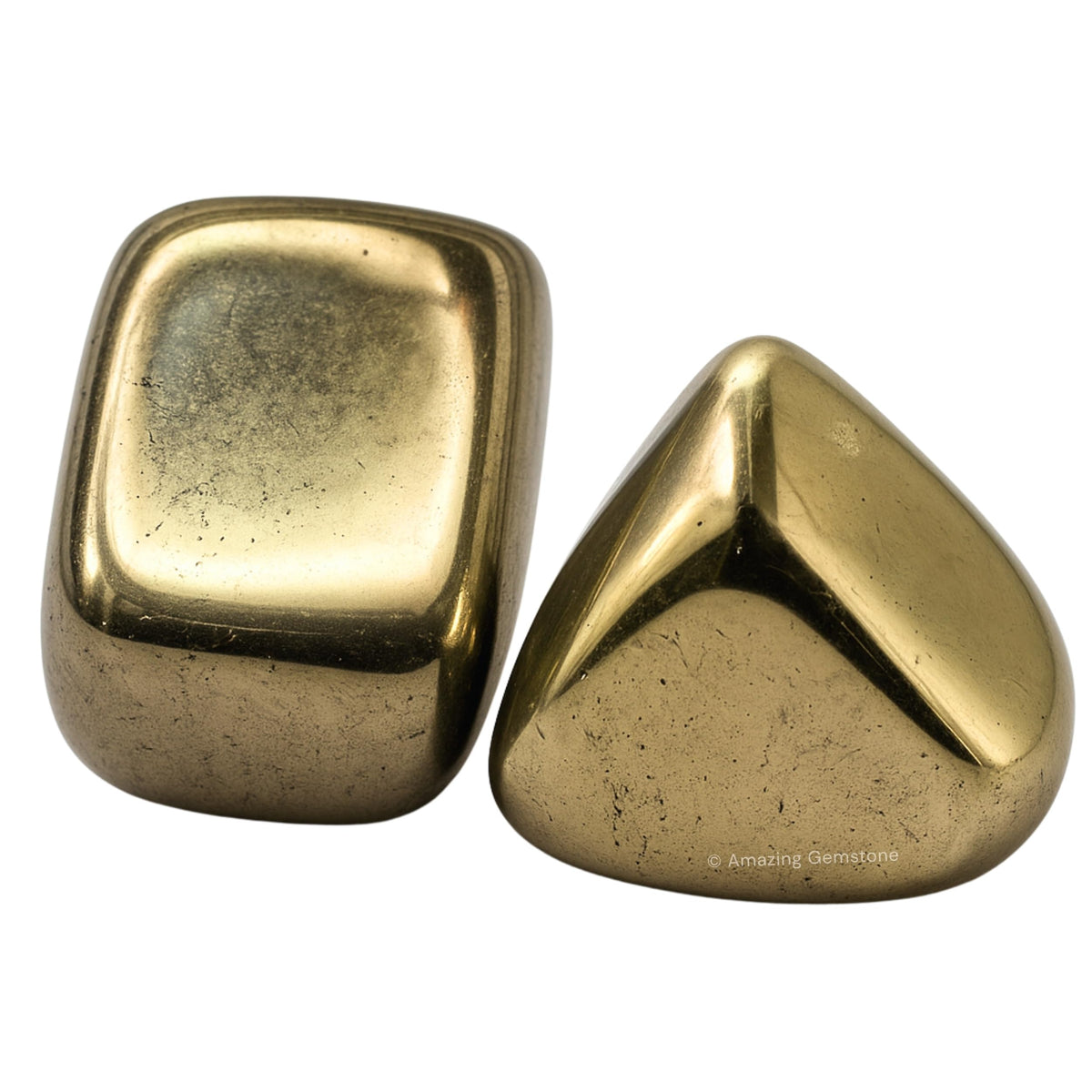 Amazing Gemstone Pyrite Crystals and Healing Stones Tumbled - 1 oz Pyrite Stone Gem Stones, Natural Healing Stones for Energy Balance, Stress Relief - Premium Polished Gems Rocks for Meditation