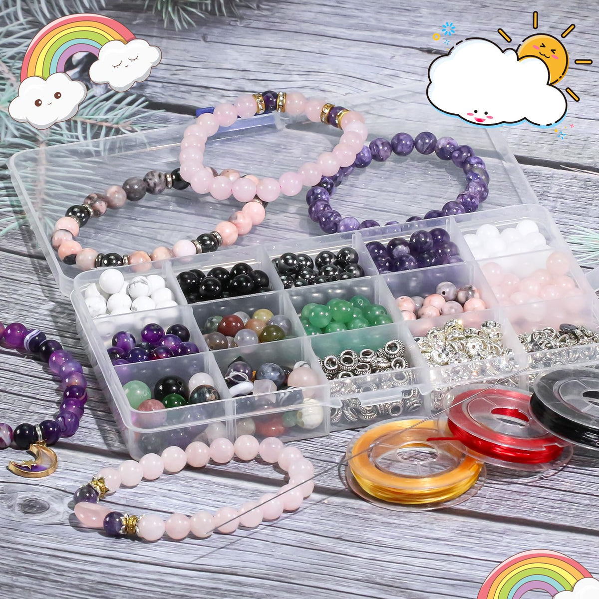 6mm Natural Gemstone Round Indian Agate Loose Beads for Jewelry Making Bracelets Necklace Earrings Art Craft (60-62pcs/strand)