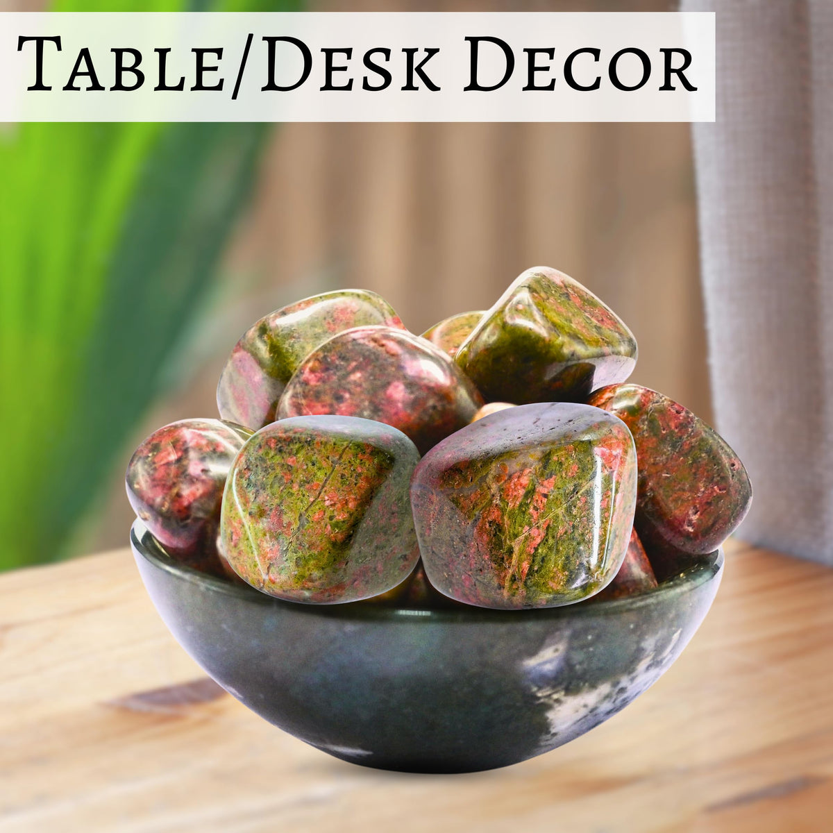 Unakite Crystals and Healing Stones Tumbled - 1 oz Unakite Stone Gem Stones, Natural Healing Stones for Energy Balance, Stress Relief - Premium Polished Gems Rocks for Meditation and Wellness