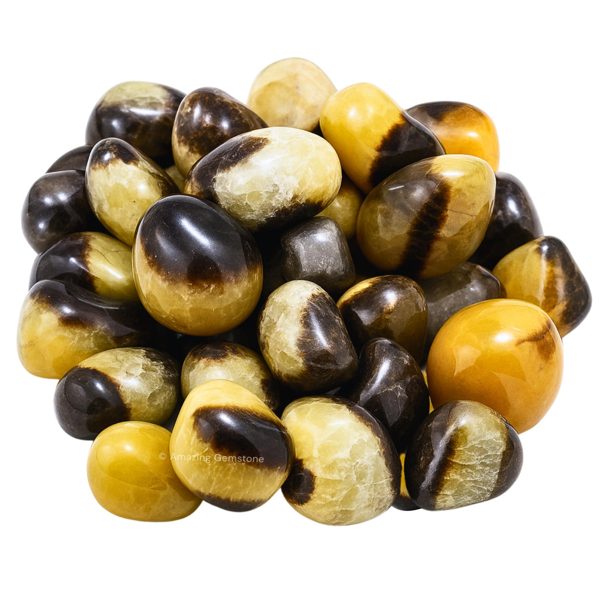 Amazing Gemstone Septarian Crystals and Healing Stones Tumbled - 1 oz Septarian Stone Gem Stones, Natural Healing Stones for Energy Balance, Stress Relief - Premium Polished Gems Rocks for Meditation